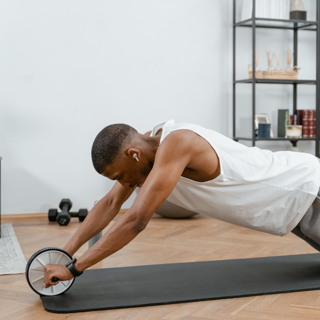 8-Week Muscle Building Program Using Ab Roller and Resistance Bands
