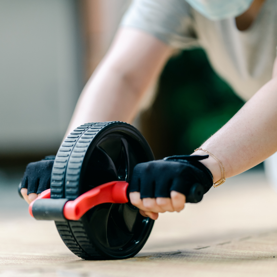 8 Weeks At Home Weight Loss Program Using Ab Roller and Resistance Bands